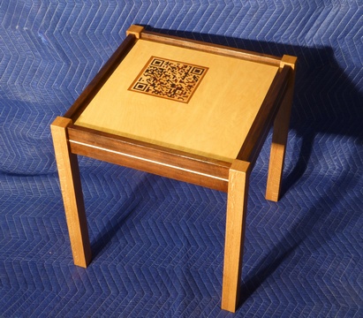 Table with QR code
